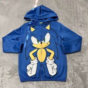 Blue Sonic the hedgehog zipper sweater with pockets (6)